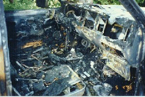 The scorched interior.