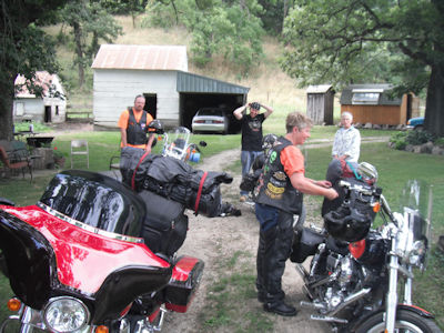 Getting ready to ride at the Haub farm
