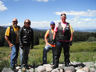 Biker Copes near Teton National Park