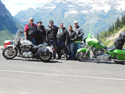 Family ride with Gramma Cope in Glacier Nat Park